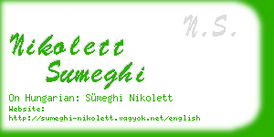 nikolett sumeghi business card